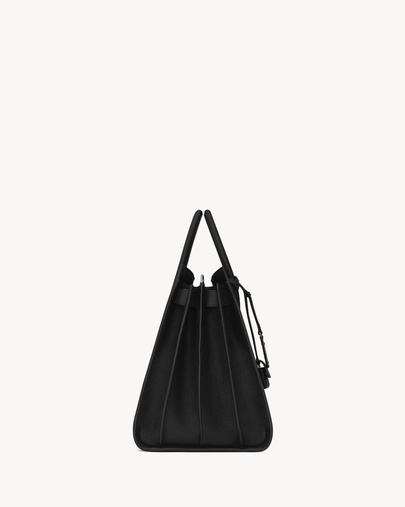 large sac de jour souple bag in black leather