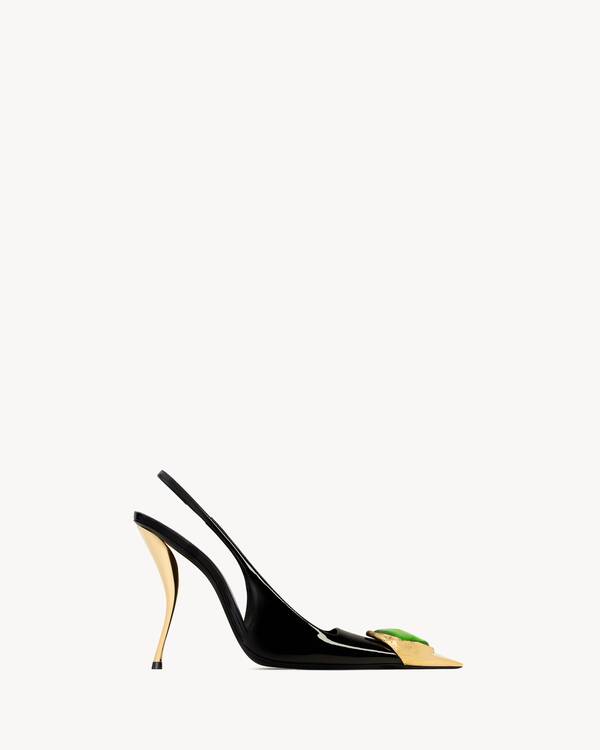 LOULOU slingback pumps in patent leather | Saint Laurent | YSL.com