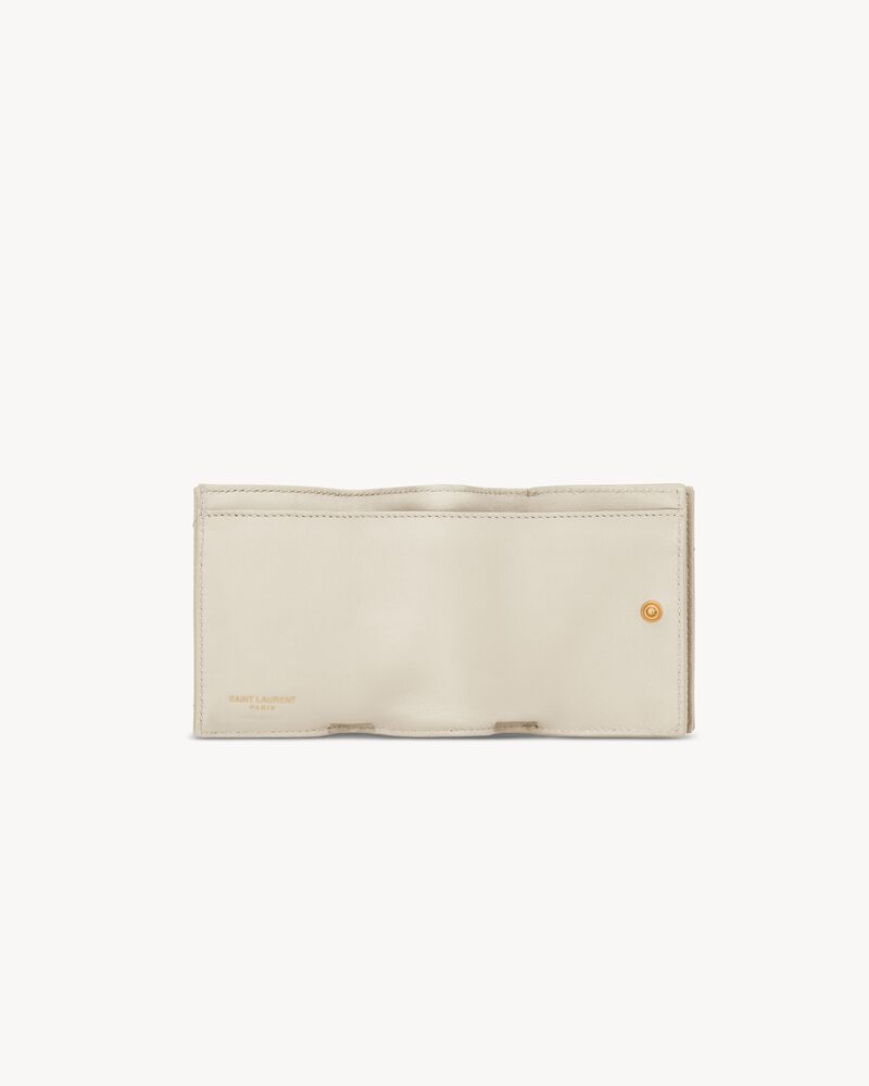 CASSANDRE MATELASSÉ ORIGAMI TINY WALLET in grain de poudre embossed leather