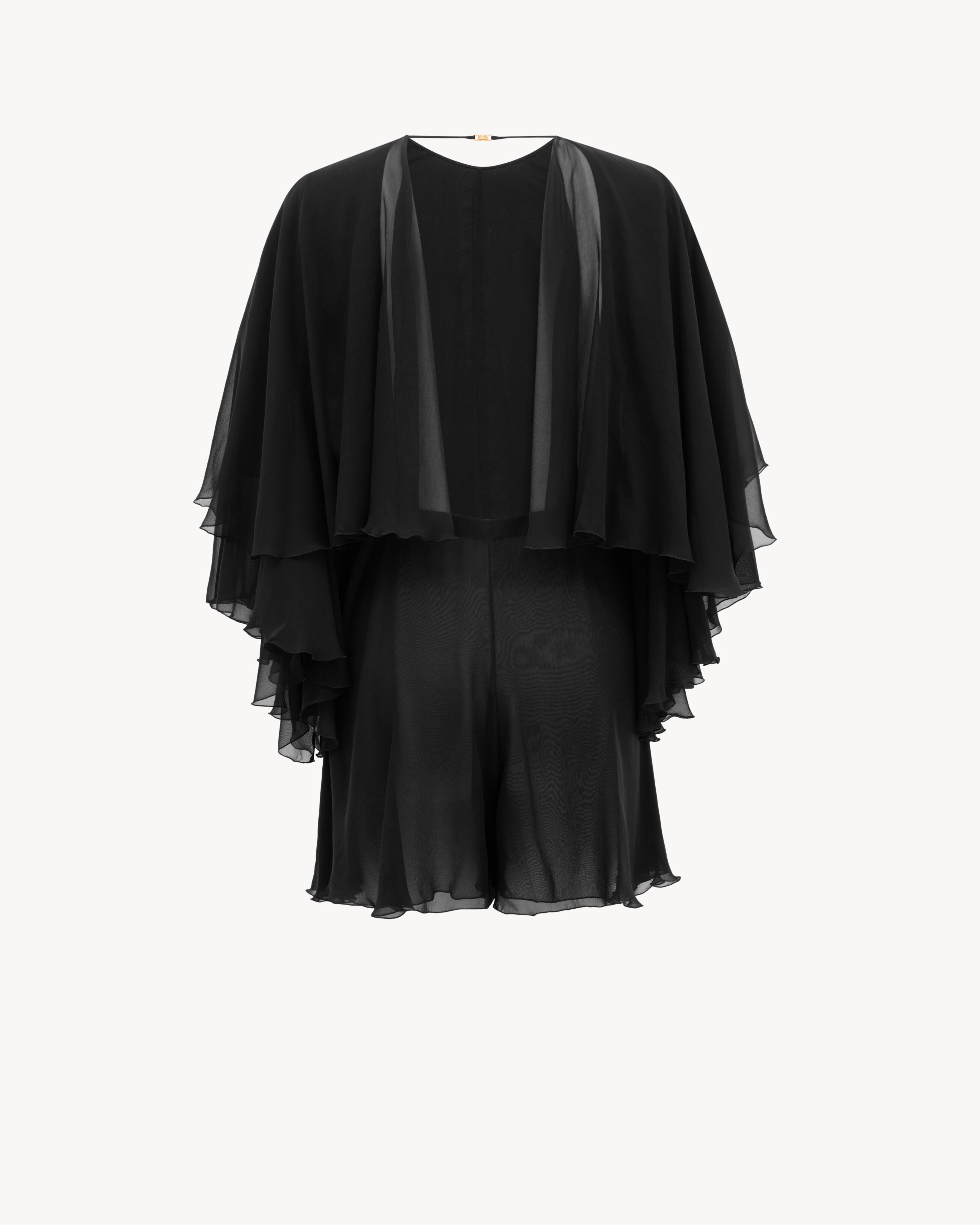 Combishort dos nu en mousseline crêpe de soie