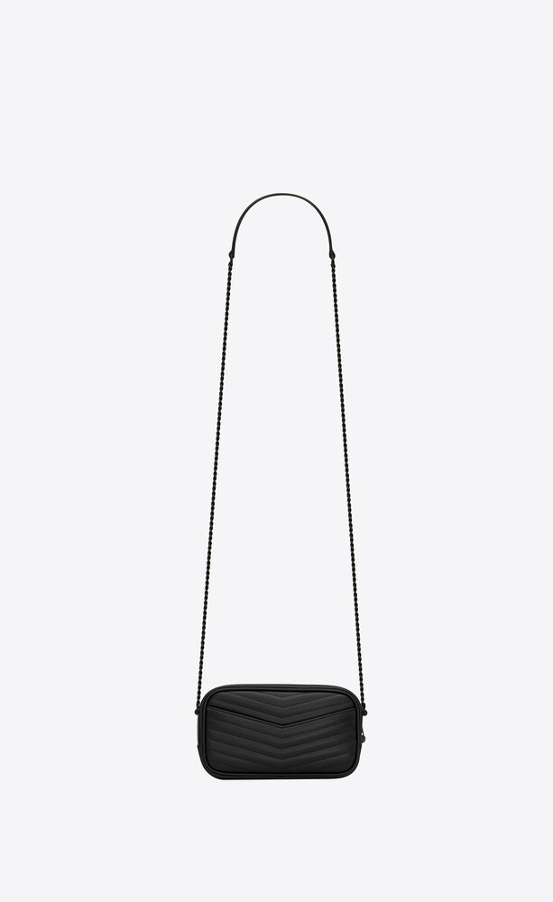 Saint Laurent Mini Lou Crossbody Bag in Black