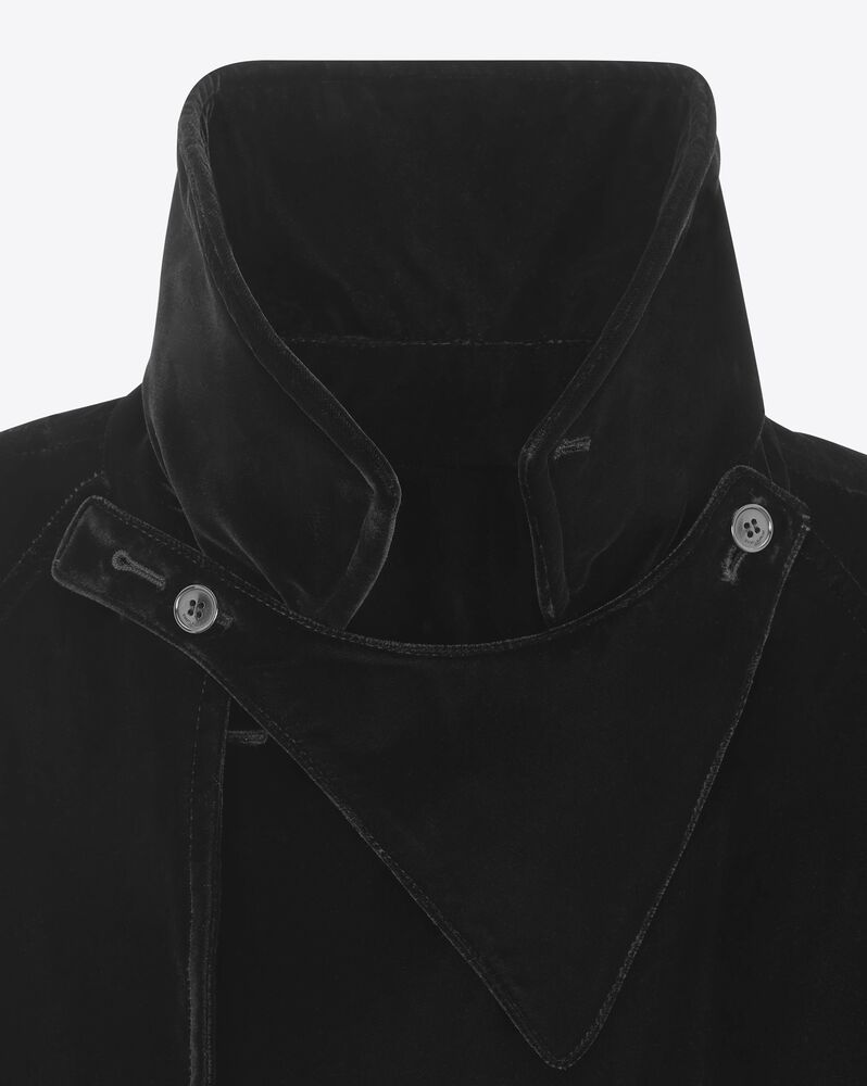 Trench coat in velvet | Saint Laurent | YSL.com