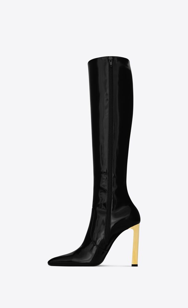 AUTEUIL boots in glazed leather | Saint Laurent | YSL.com