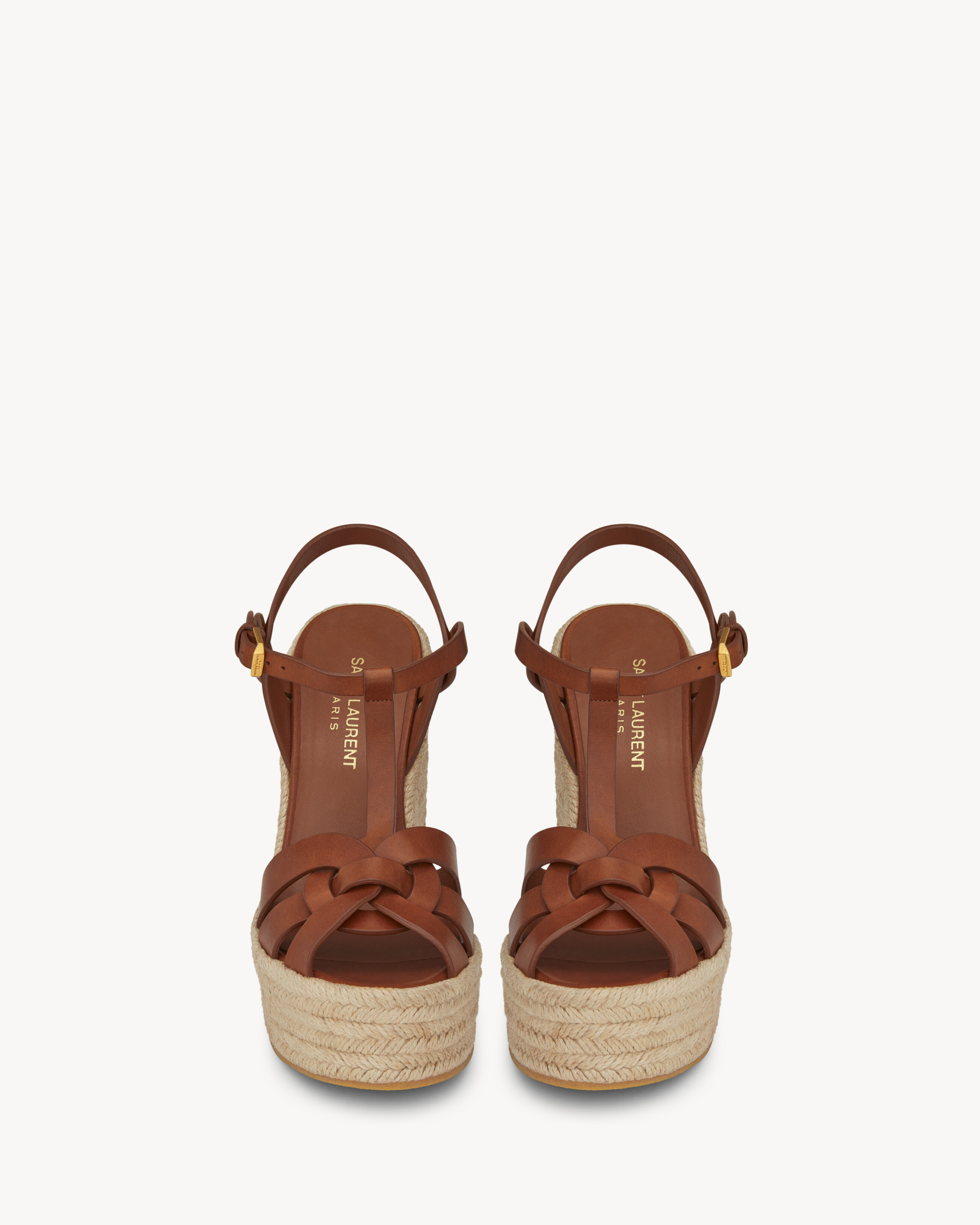 TRIBUTE espadrilles wedge in smooth leather