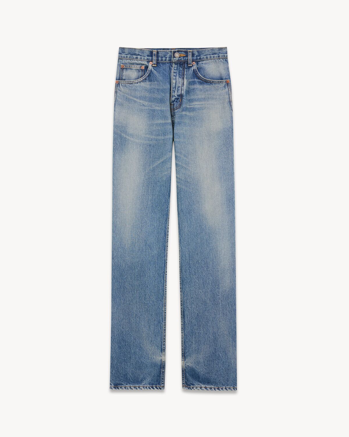 straight jeans in benjamin blue denim