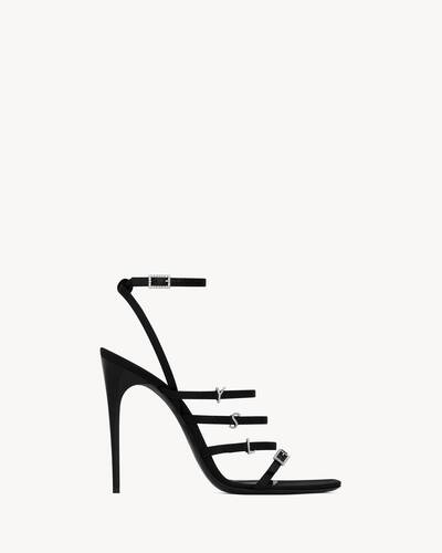 SAINT LAURENT*オーラ漂う*ジェリー 110MM シルクサテンサンダル SAINT LAURENT*オーラ漂う*ジェリー 110MM シルクサテンサンダル