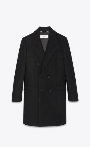 double-breasted chesterfield coat in cashmere