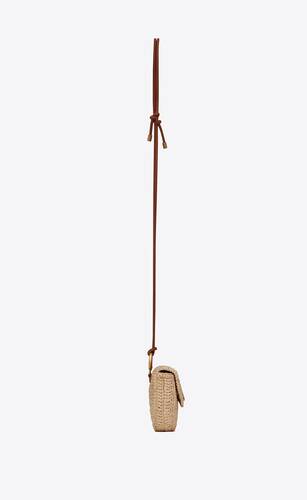 cassandre micro panier necklace in raffia and leather