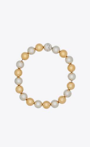 oversized metal pearl necklace