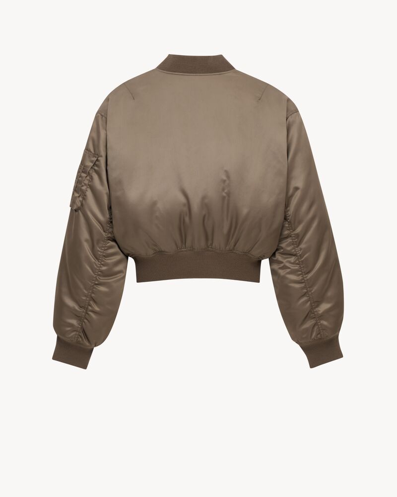 bomber jacket in water-repellent nylon serge