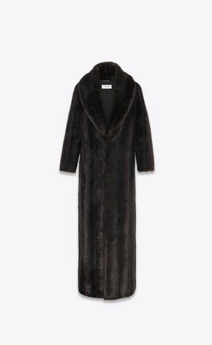 cappotto lungo in animal-free fur