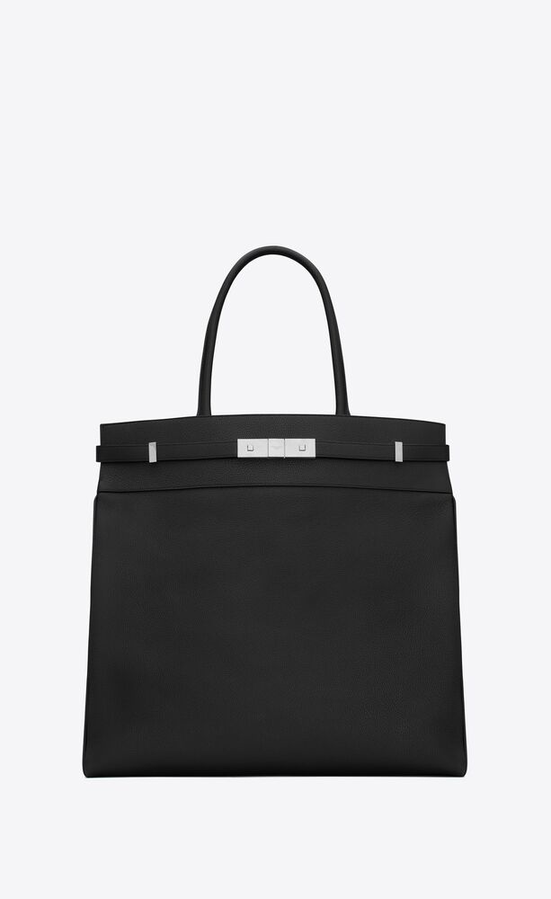 manhattan n/s tote in grained leather