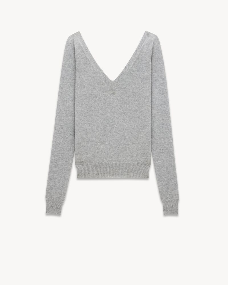 V-neck sweater in cashmere