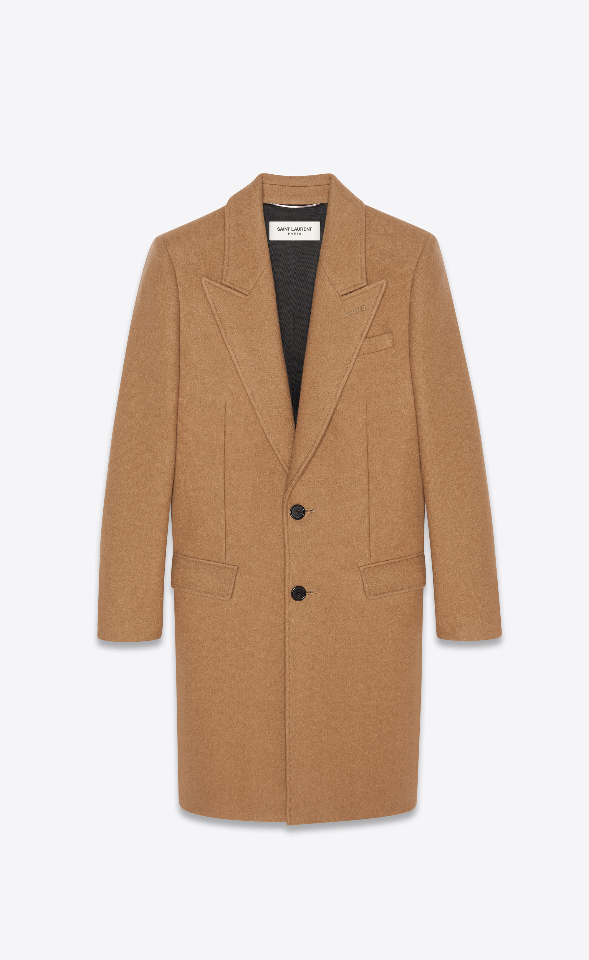 saint laurent single breasted coat