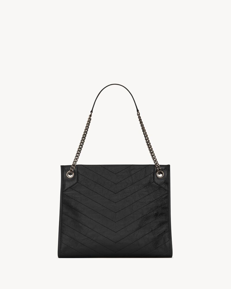 Saint Laurent Niki Medium Leather Shoulder Bag - Womens - Black