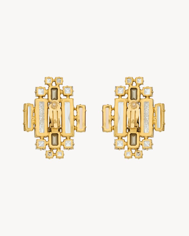 Boucles d'oreilles médaillon en cristal