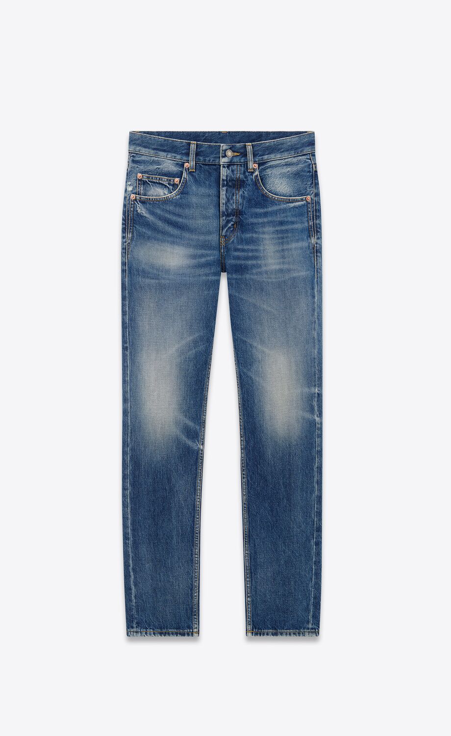 Baggy jeans in DEAUVILLE beach blue denim | Saint Laurent | YSL AU