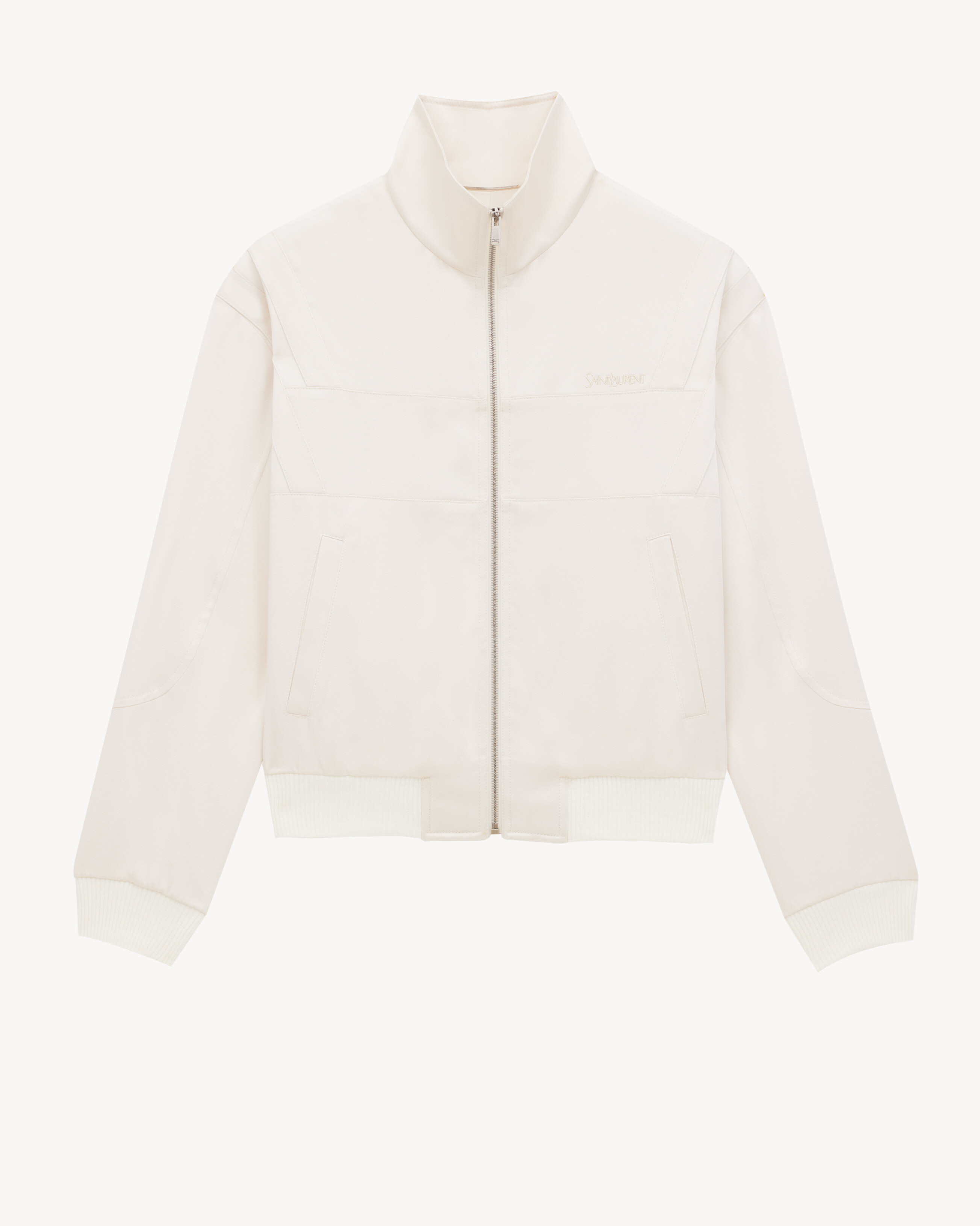 SAINT LAURENT TEDDY JACKET IN SATIN