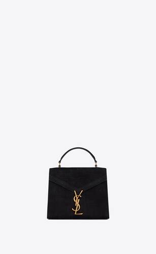 cassandra mini-tasche aus nubuk mit tragegriff und kroko-prägung