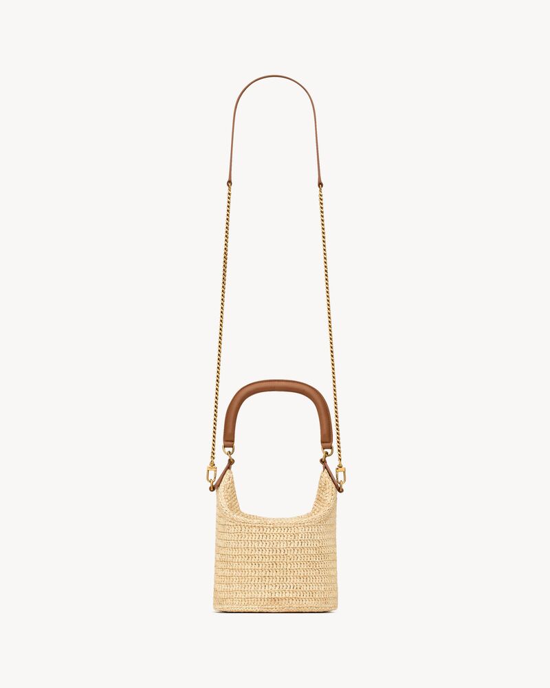 GABY BUCKET EN CUIR RAPHIA
