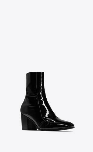 beau zipped boots in patent leather