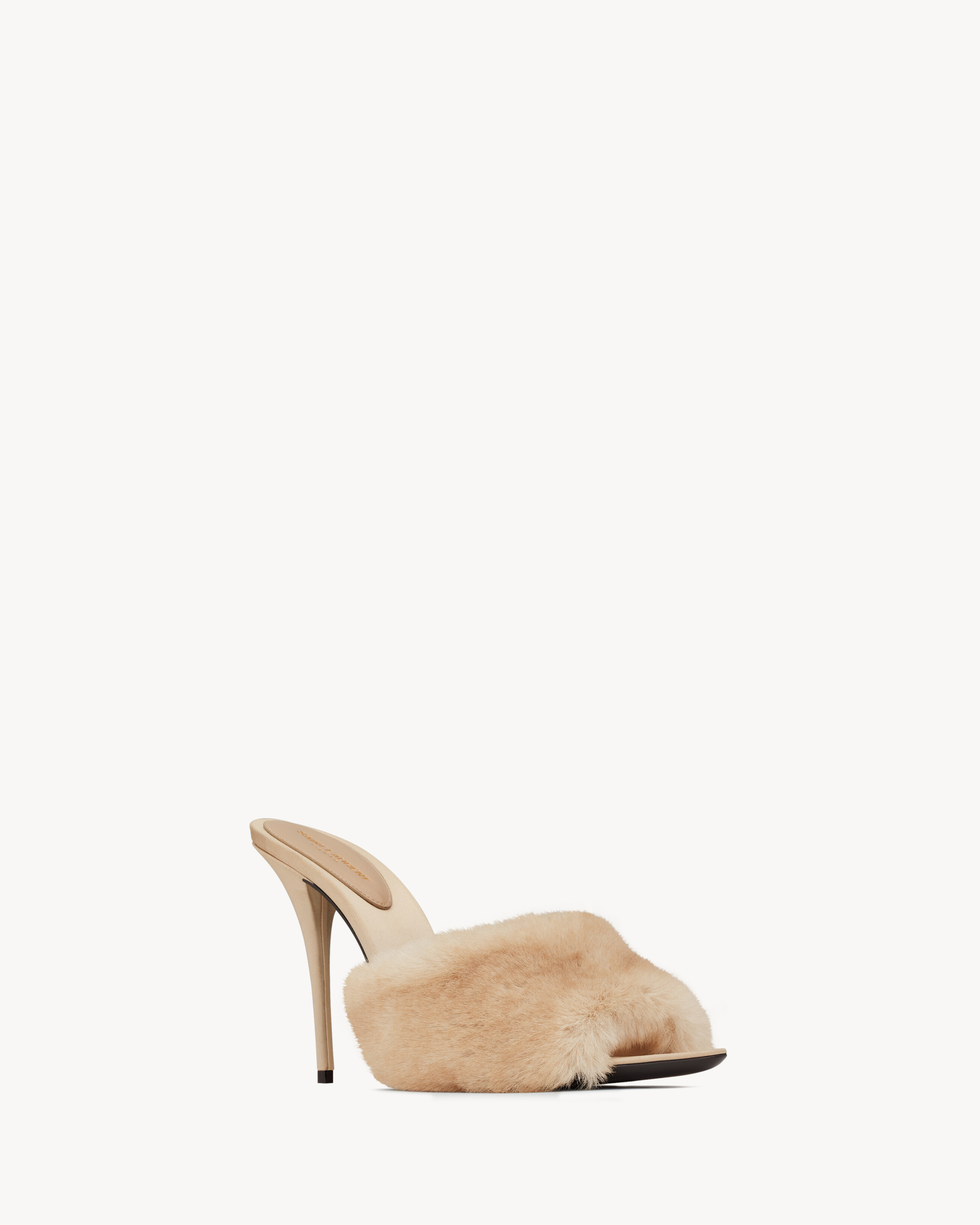 LA 16 HEELED MULES IN ANIMAL FREE-FUR AND SMOOTH LEATHER