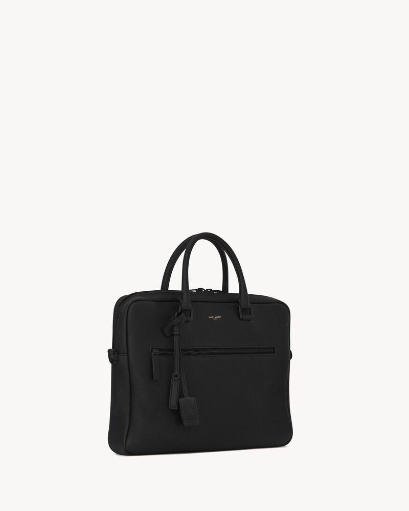 sac de jour briefcase in grained leather