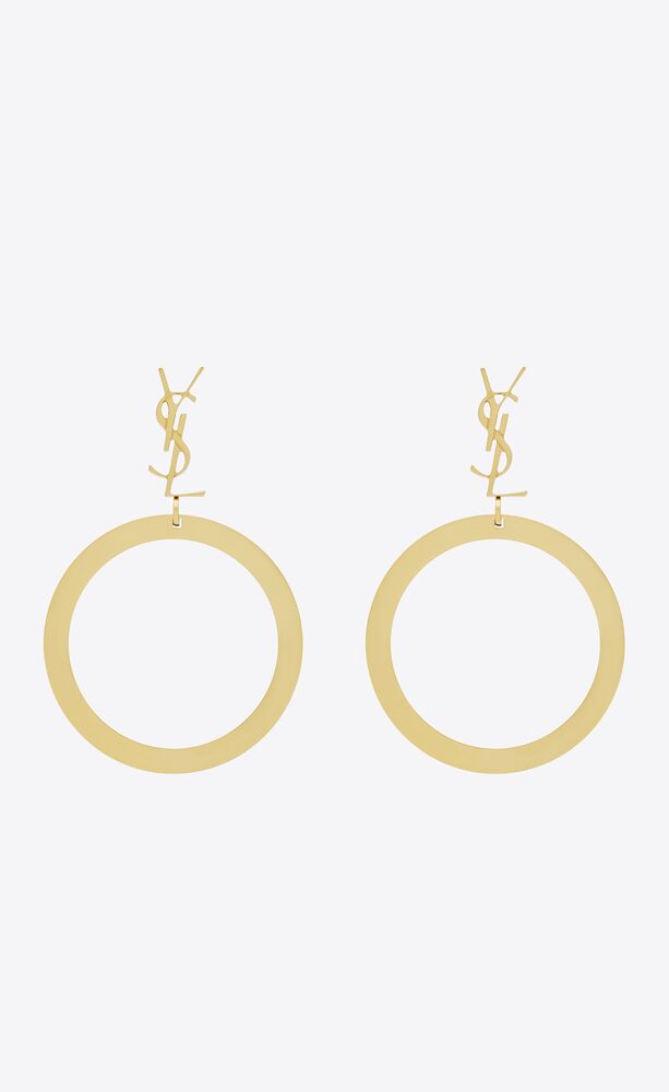 cassandre金屬吊飾圈形耳環