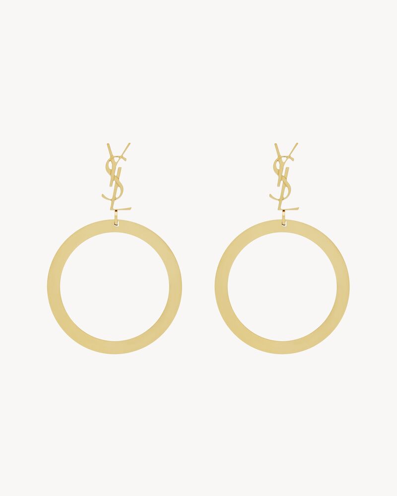 CASSANDRE pendant hoop earrings in metal