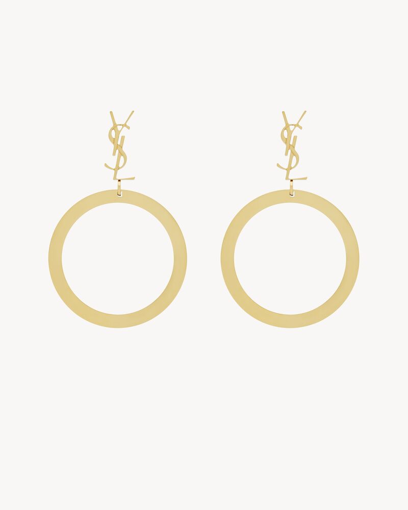 CASSANDRE pendant hoop earrings in metal