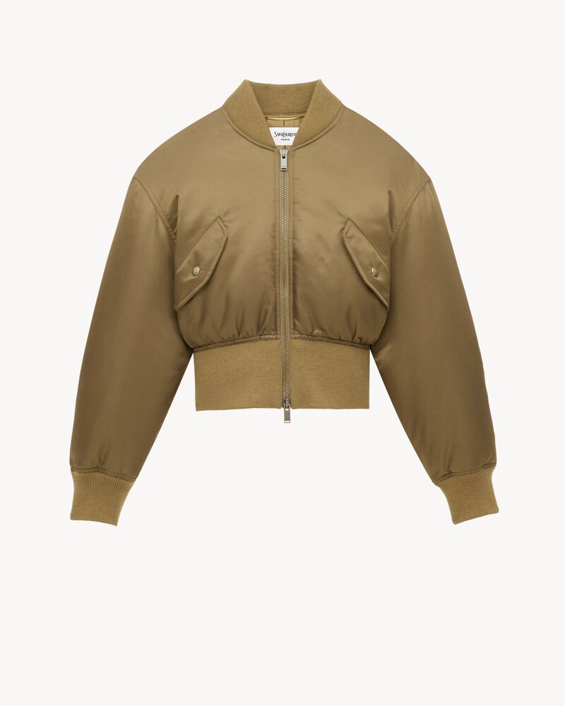 bomber jacket in shiny nylon