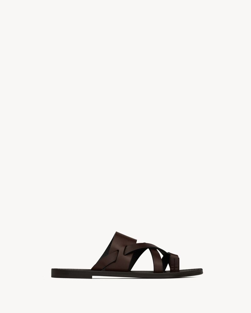 Mules planas Culver de piel lisa