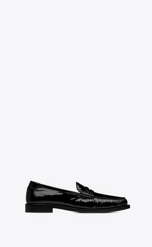 le loafer penny slippers mit monogramm aus lackleder