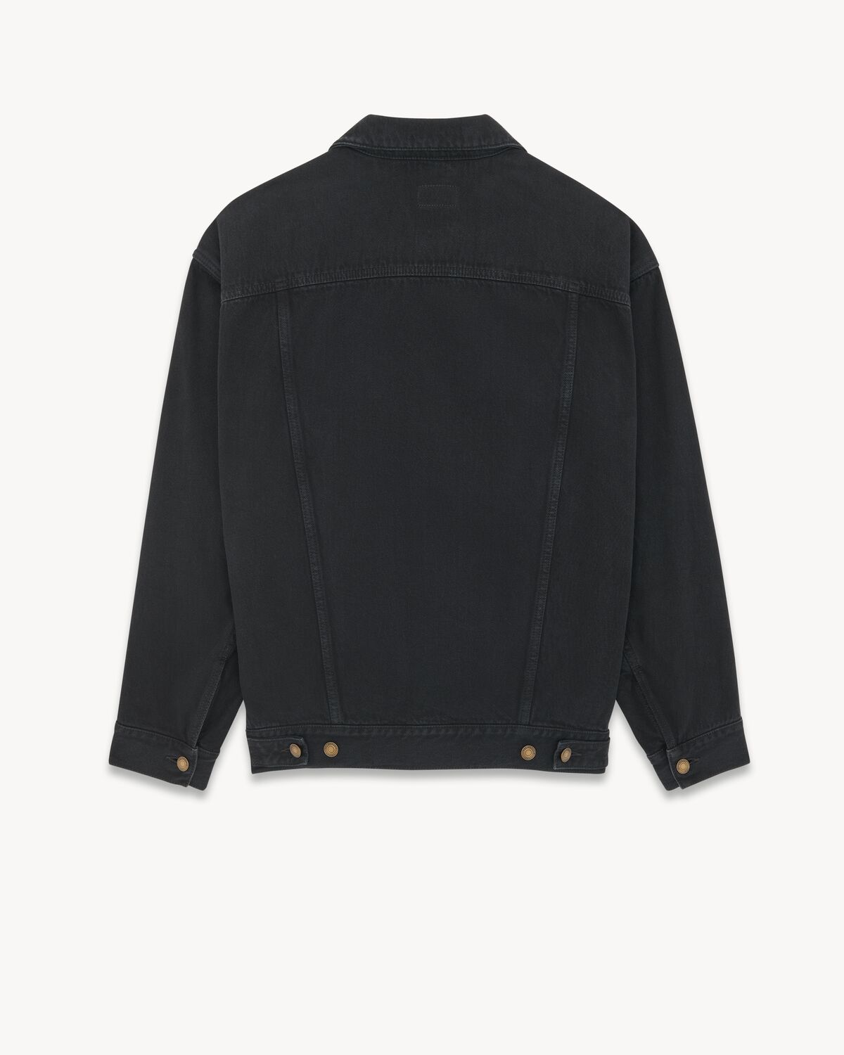 Oversized jacket in carbon black denim | Saint Laurent | YSL.com