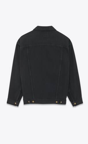 oversized jacket in carbon black denim