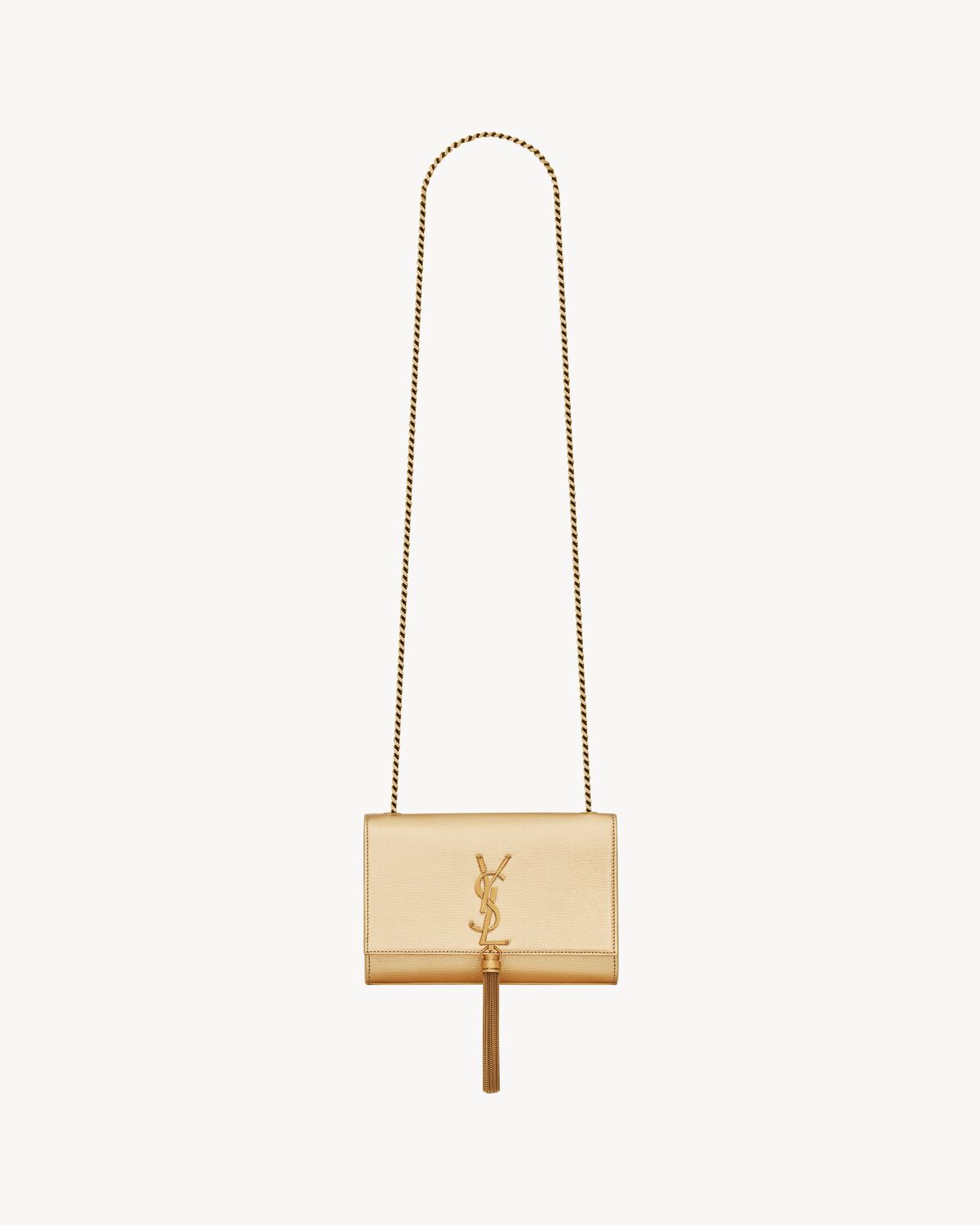 KATE TASSEL SMALL IN METALLIC LEATHER | Saint Laurent | YSL.com