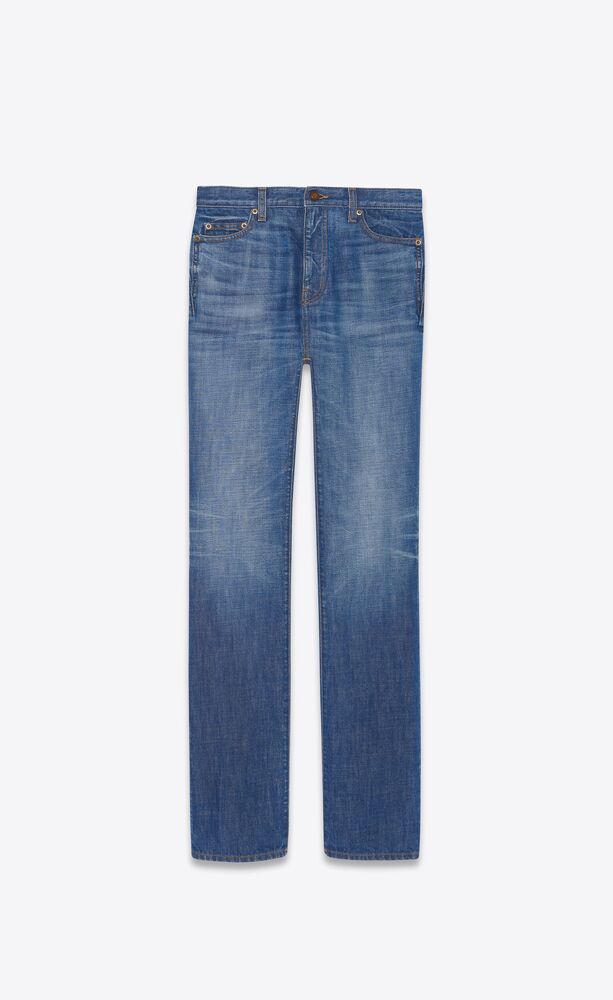 90's highwaist jeans in dark bleach blue denim