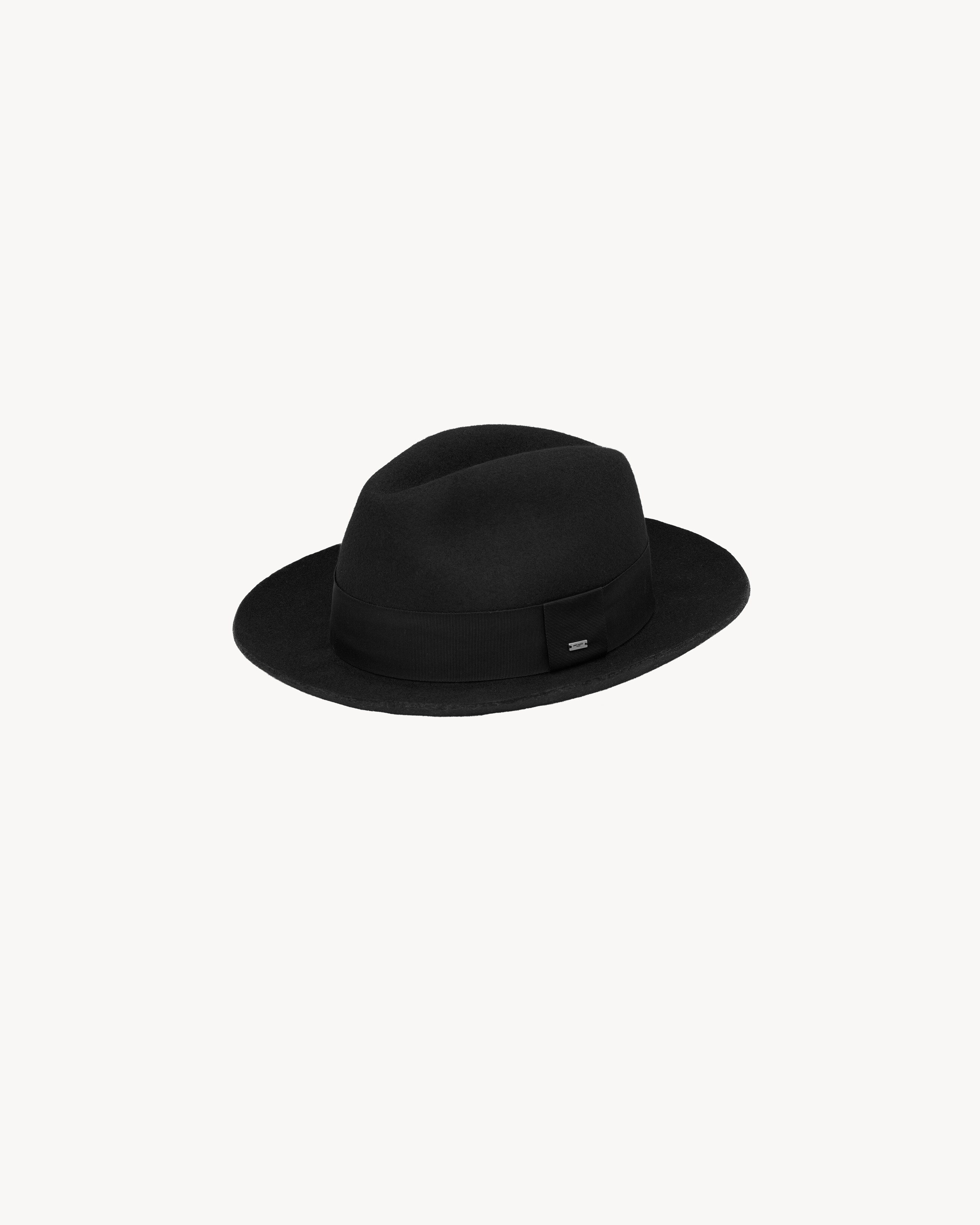 ハット Saint Laurent FW22 FEDORA (706545 3YL031000) Saint Laurent Women's' Fedora Wool Hat in Black | LN-CC®