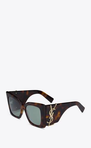 Saint Laurent 'sl M119' Sunglasses, in Black | Lyst UK