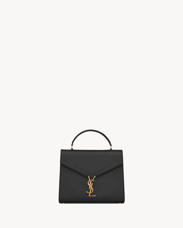 CASSANDRA Medium top handle bag in grain de poudre embossed leather Saint Laurent YSL