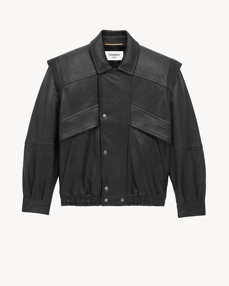 Bomber en cuir d’agneau Bubble