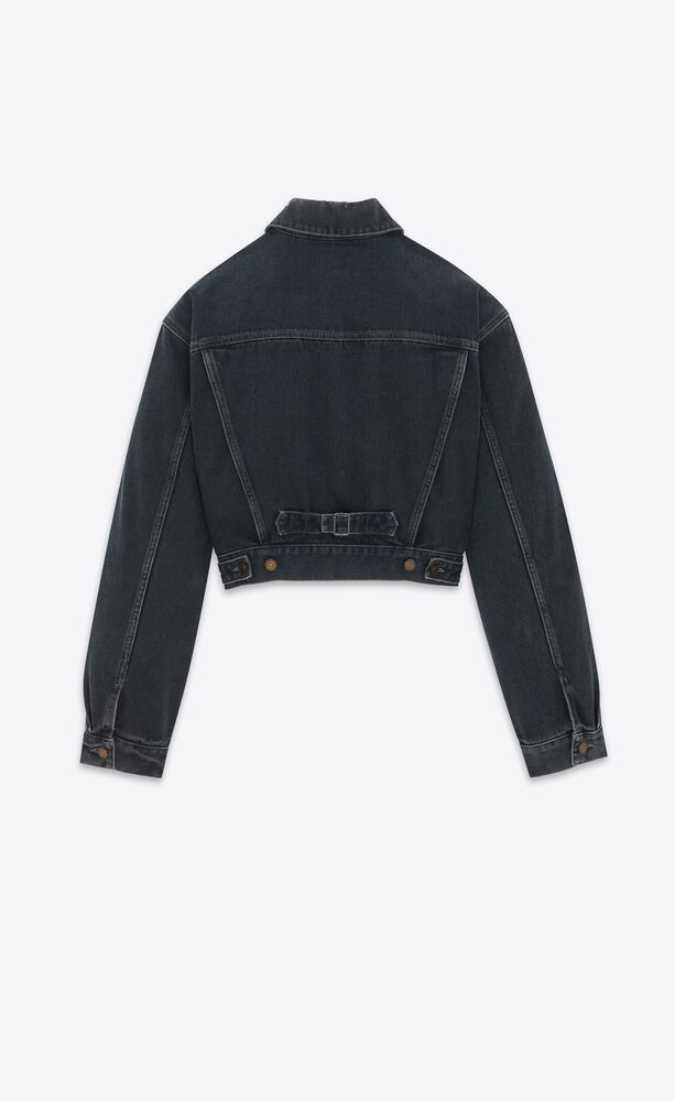 80's jacket in dark blue black denim | Saint Laurent | YSL.com