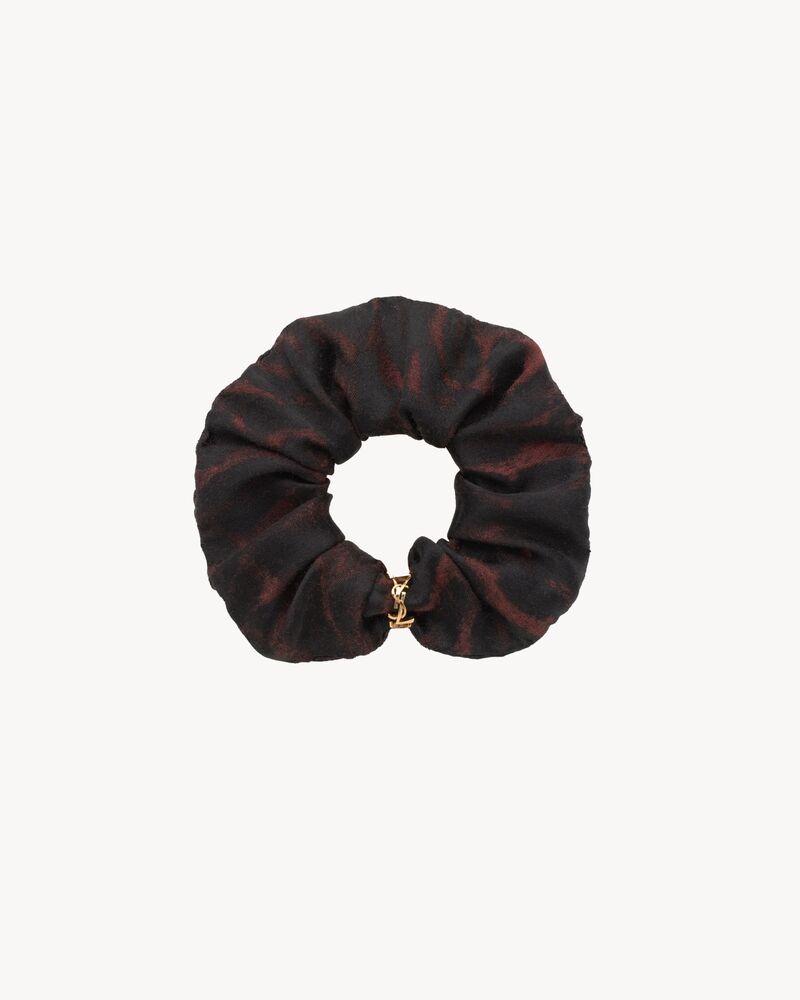 SCRUNCHIE CON CASSANDRE IN JACQUARD DI SETA E CASHMERE