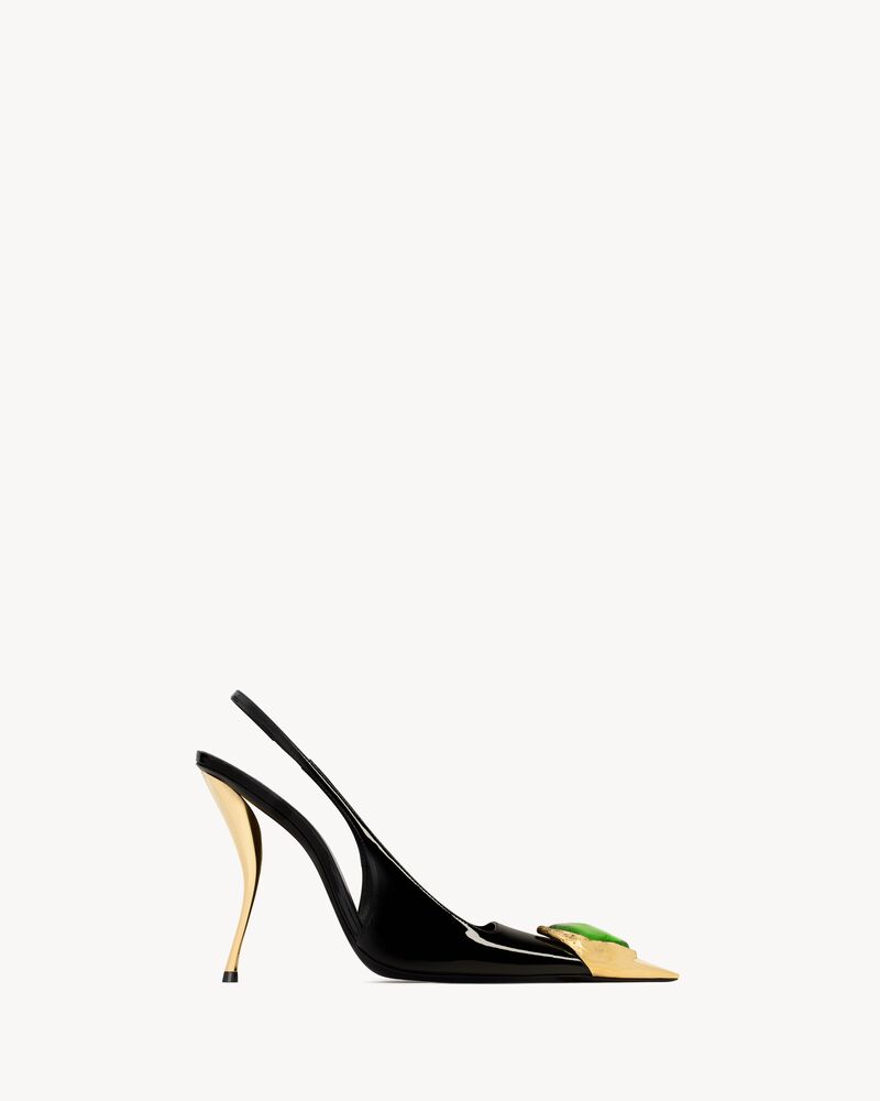 LOULOU slingback pumps in patent leather