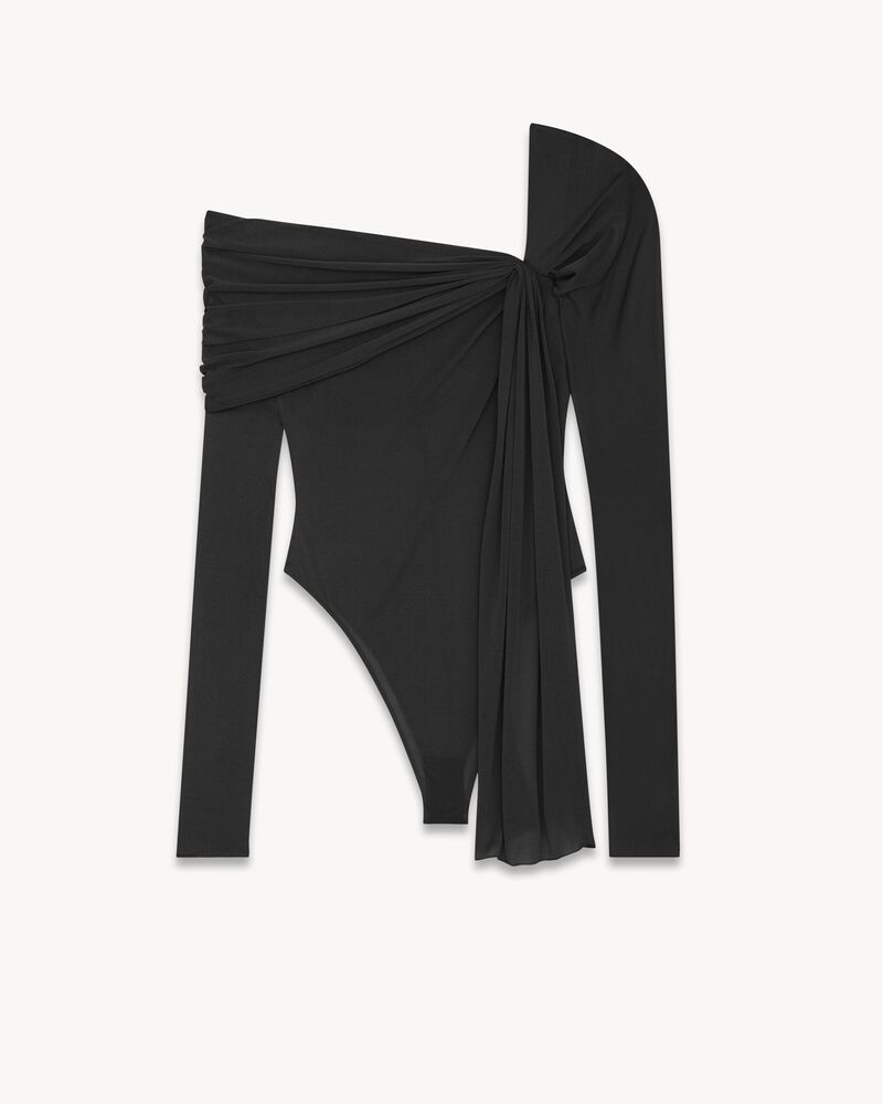 body aus jersey mit drapierung