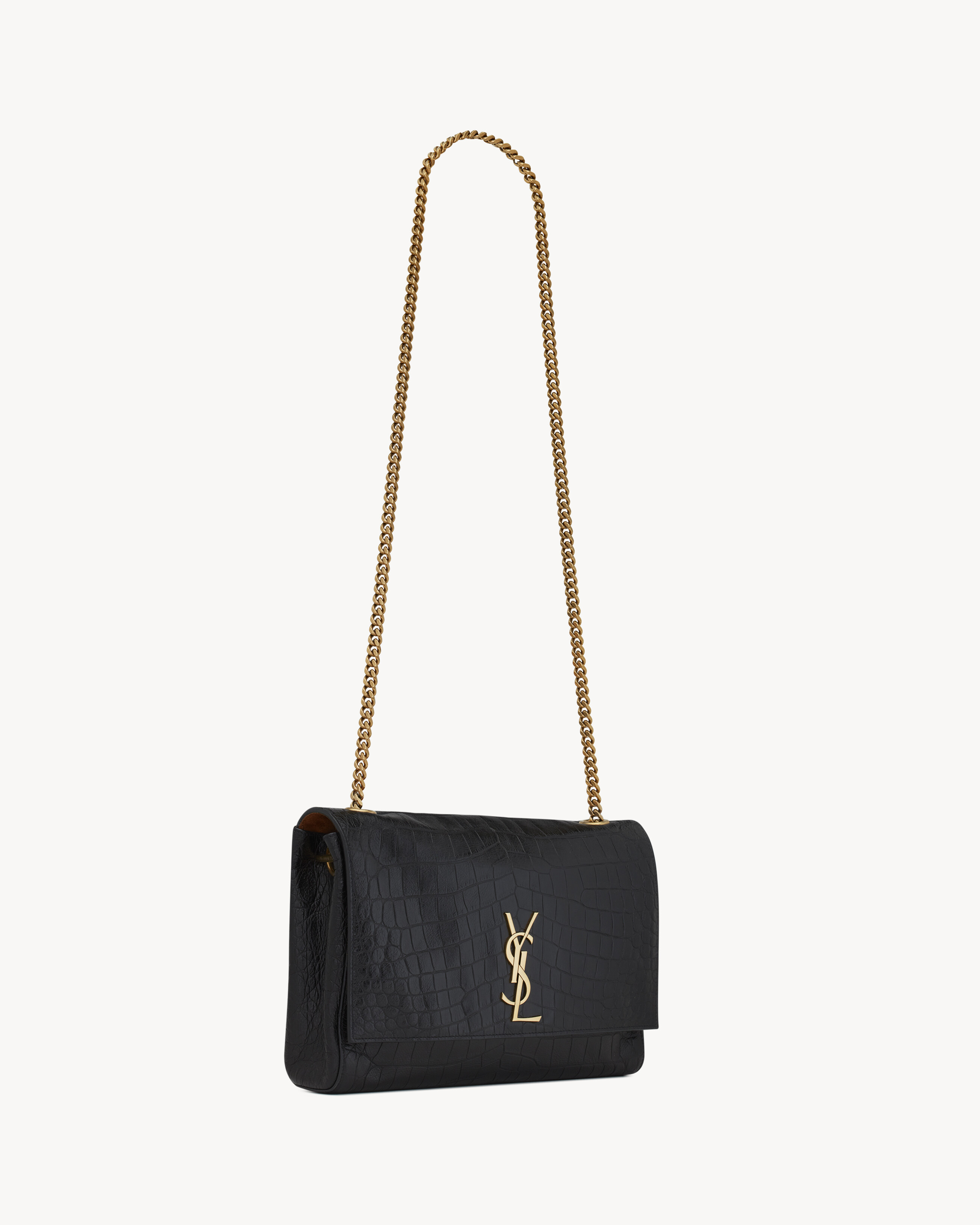 KATE medium WENDBARE TASCHE AUS WILDLEDER UND LEDER MIT KROKOPRÄGUNG