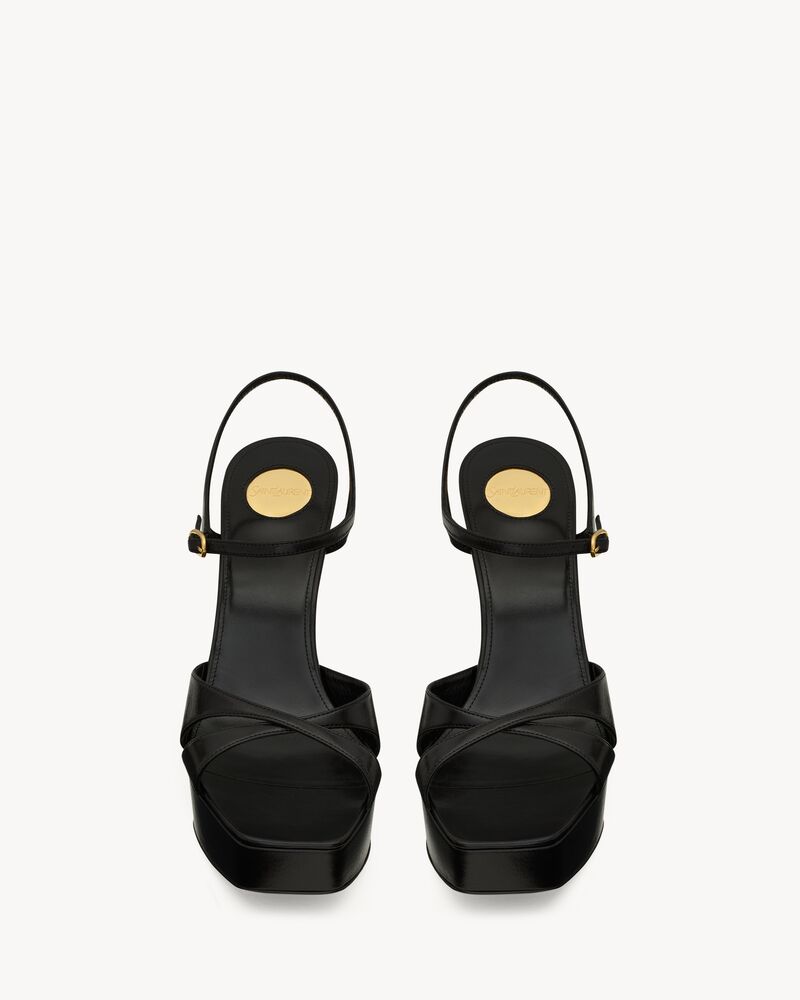 DEBBIE platform sandals in smooth leather