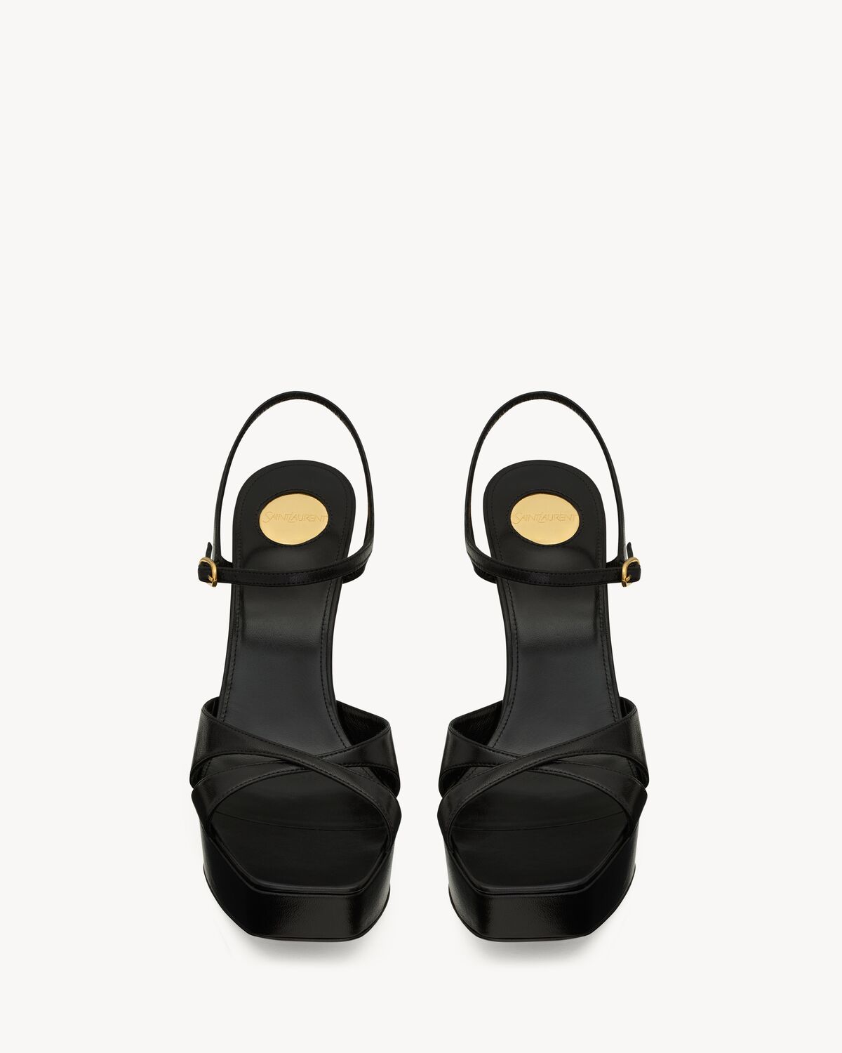 debbie platform sandals in smooth leather