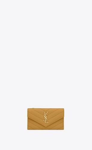 cassandre matelassé fragments zipped card case with flap in grain de poudre embossed leather