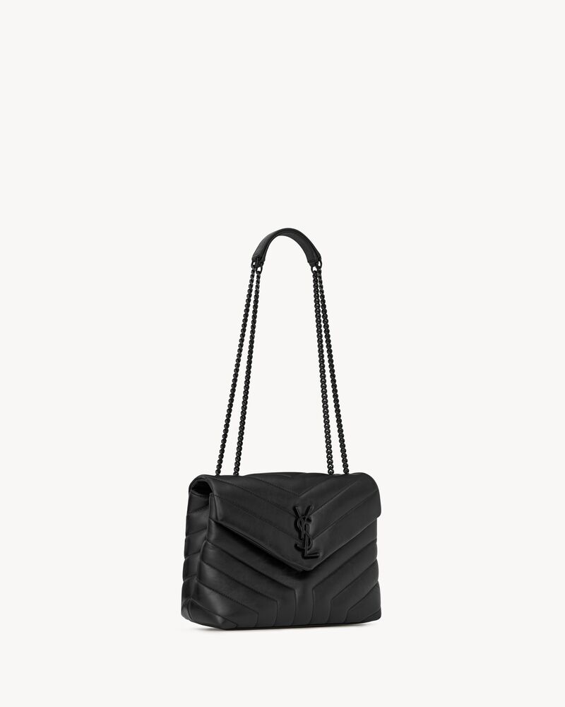 SAINT LAURENT Small Loulou YSL Monogram Leather Chain Bag